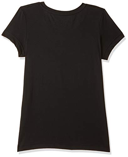 adidas YG E Lin tee Camiseta de Manga Corta, Niñas, Black/White, 7-8Y