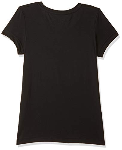 adidas YG E Lin tee Camiseta de Manga Corta, NiƱas, Black/White, 7-8Y adidas YG E Lin tee Camiseta de Manga Corta, NiƱas, Black/White, 7-8Y