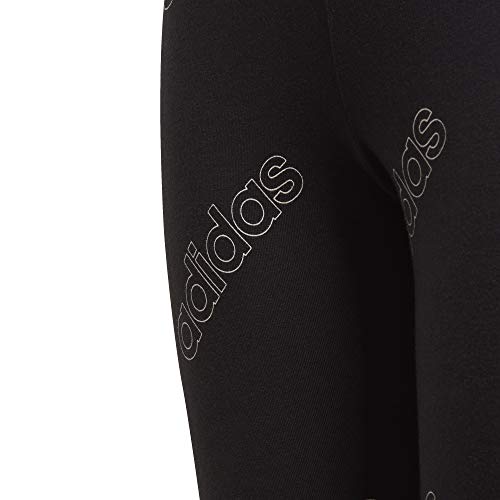 adidas YG FAV Tight Mallas, Niñas, Negro/Blanco, 152 (11/12 años)