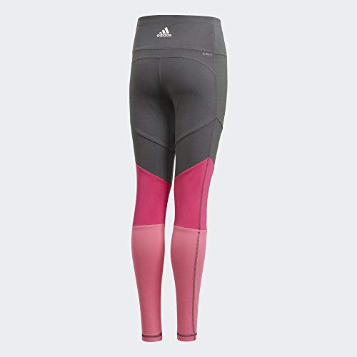 adidas YG TR BLD HR T Pantalones, Niñas, Grey Six/Semi Solar Pink/White, 1314