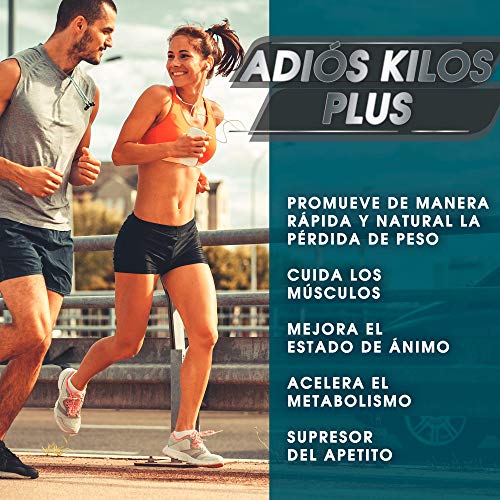 Adiós Kilos Plus | La revolución en pérdida de peso | Potente e innovador adelgazante | Reductor del apetito | Quemagrasas eficaz | Estimulante natural del metabolismo | 100 cápsulas vegetales Adiós Kilos Plus | La revolución en pérdida de peso | Potente e innovador adelgazante | Reductor del apetito | Quemagrasas eficaz | Estimulante natural del metabolismo | 100 cápsulas vegetales