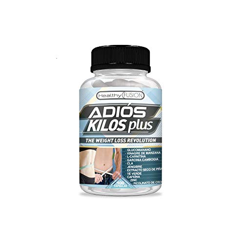 Adiós Kilos Plus | La revolución en pérdida de peso | Potente e innovador adelgazante | Reductor del apetito | Quemagrasas eficaz | Estimulante natural del metabolismo | 100 cápsulas vegetales Adiós Kilos Plus | La revolución en pérdida de peso | Potente e innovador adelgazante | Reductor del apetito | Quemagrasas eficaz | Estimulante natural del metabolismo | 100 cápsulas vegetales