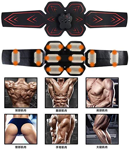 ADLIN AB Cinturón Abs ccsme Trainer estimulador Muscular Cinturón de estómago tonificación Entrenamiento USB Recargable Body Fitness Trainer Gym y Aparato Home Fitness Cinturón de Masaje