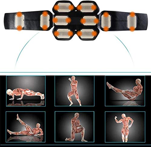 ADLIN AB Cinturón Abs ccsme Trainer estimulador Muscular Cinturón de estómago tonificación Entrenamiento USB Recargable Body Fitness Trainer Gym y Aparato Home Fitness Cinturón de Masaje