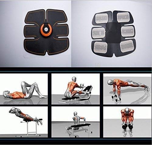 ADLIN Abdomen eléctricos eléctricos Abs formador/Estómago cinturón de tonificación EMS/Cintura/Pierna/Brazo/Nalga con 6 Modos y 15 Niveles y USB Recargable, Body Fitness Aparatos for Hacer ejercic