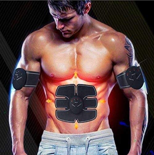 ADLIN Abdomen eléctricos eléctricos Abs formador/Estómago cinturón de tonificación EMS/Cintura/Pierna/Brazo/Nalga con 6 Modos y 15 Niveles y USB Recargable, Body Fitness Aparatos for Hacer ejercic