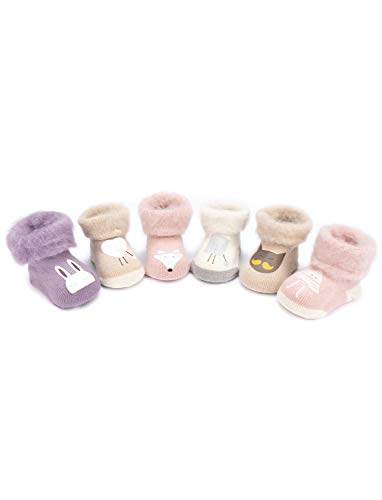 Adorel Calcetines Termicos de Felpa para Bebé Niña Lote de 6 Boceto & Motivo Animal 21-23 (Tamaño del Fabricante L) Adorel Calcetines Termicos de Felpa para Bebé Niña Lote de 6 Boceto & Motivo Animal 21-23 (Tamaño del Fabricante L)