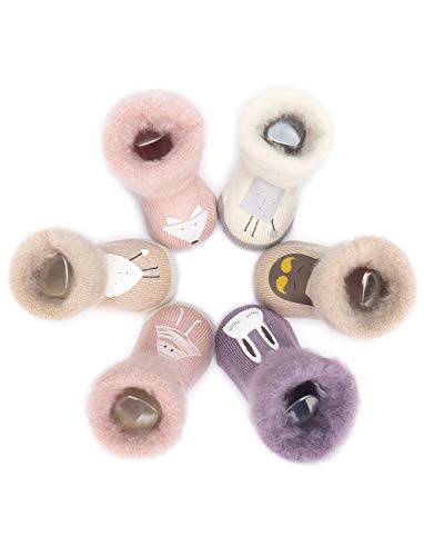 Adorel Calcetines Termicos de Felpa para Bebé Niña Lote de 6 Boceto & Motivo Animal 21-23 (Tamaño del Fabricante L) Adorel Calcetines Termicos de Felpa para Bebé Niña Lote de 6 Boceto & Motivo Animal 21-23 (Tamaño del Fabricante L)