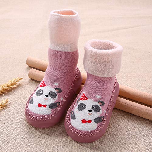 Adorel Calcetines Zapatos Antideslizantes Forros Bebé 2 Pare Erizo y Panda 23 (Tamaño del Fabricante 15)