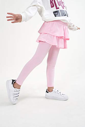 Adorel Leggings con Falda Pantalones Largos para Niñas Pink 9 Años (Tamaño del Fabricante 150)