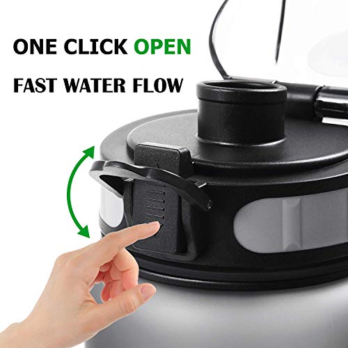 ADORIC Botella Agua Deporte Botella Agua Gimnasio Plastico con Filtro 500ml a 1000ml - No Tóxico sin BPA con Tapa Abatible (Gris 1000ml) ADORIC Botella Agua Deporte Botella Agua Gimnasio Plastico con Filtro 500ml a 1000ml - No Tóxico sin BPA con Tapa Abatible (Gris 1000ml)