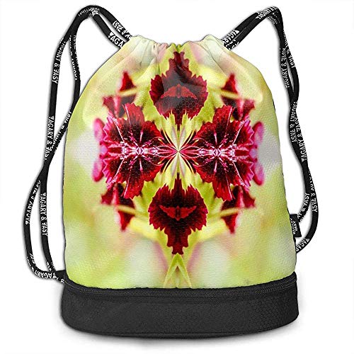 Adorno Meditación Yoga Caleidoscopio Viga Mochila con cordón Unisex