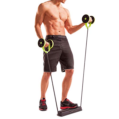 Adoture Multifuncional de Doble AB-Rollenrad-Heim-Fitnessgeräte Power-Roll-AB-Trainer-Core-Ruedas fortalece los músculos Bauchmuskelübungen para Bauch- y Ganzkörpertraining Fitness