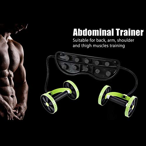 Adoture Multifuncional de Doble AB-Rollenrad-Heim-Fitnessgeräte Power-Roll-AB-Trainer-Core-Ruedas fortalece los músculos Bauchmuskelübungen para Bauch- y Ganzkörpertraining Fitness