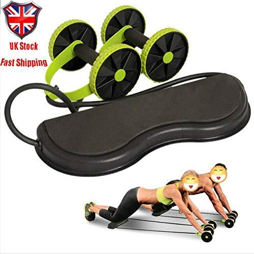 Adoture Multifuncional de Doble AB-Rollenrad-Heim-Fitnessgeräte Power-Roll-AB-Trainer-Core-Ruedas fortalece los músculos Bauchmuskelübungen para Bauch- y Ganzkörpertraining Fitness