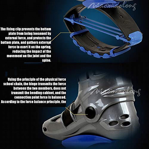 Adulto Masculino Femenino Kangoo Salta Botas para Correr Zapatos de Rebote antigravedad Zapatos de Salto Rango de Carga de Peso 90-110 kg, Negro/Azul Adulto Masculino Femenino Kangoo Salta Botas para Correr Zapatos de Rebote antigravedad Zapatos de Salto Rango de Carga de Peso 90-110 kg, Negro/Azul