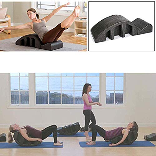 A&DW Yoga Pilates cuña Mesa de masajes Spine Corrector, el Dolor de Espalda Alivio de alineación de la Columna Vertebral de la vértebra Cervical Yoga Corrector, Negro