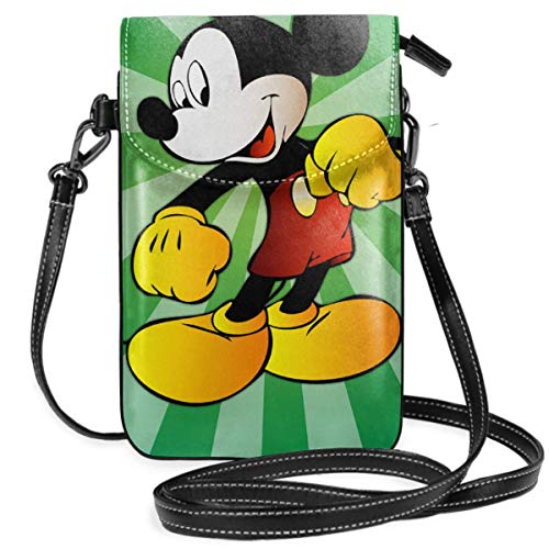 AEMAPE Bolsos Cruzados para Mujer - Dibujos Animados Mi-CK-EY-Mouse Cartera pequeña para teléfono Celular con Ranuras para Tarjetas de crédito-GH