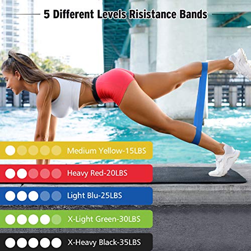 Aerb 16 PCS Bandas Elásticas de Resistencia Set, 5 Bndas de Tubos de Látex, 5 Cintas de Rsisitencia, 2 Asas Duraderas y 2 Correas de Tobillo para Yoga, Deporte, Musculación, Recuperación Aerb 16 PCS Bandas Elásticas de Resistencia Set, 5 Bndas de Tubos de Látex, 5 Cintas de Rsisitencia, 2 Asas Duraderas y 2 Correas de Tobillo para Yoga, Deporte, Musculación, Recuperación