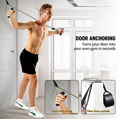 Aerb 16 PCS Bandas Elásticas de Resistencia Set, 5 Bndas de Tubos de Látex, 5 Cintas de Rsisitencia, 2 Asas Duraderas y 2 Correas de Tobillo para Yoga, Deporte, Musculación, Recuperación Aerb 16 PCS Bandas Elásticas de Resistencia Set, 5 Bndas de Tubos de Látex, 5 Cintas de Rsisitencia, 2 Asas Duraderas y 2 Correas de Tobillo para Yoga, Deporte, Musculación, Recuperación