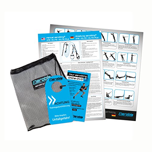 aeroSling Sling Trainer Elite, Suspension Trainer para el Entrenamiento de Todo el Cuerpo con su Propio Peso Corporal, Incluyendo DVD de Fitness Online con Planes de Entrenamiento, Anclaje de Puerta aeroSling Sling Trainer Elite, Suspension Trainer para el Entrenamiento de Todo el Cuerpo con su Propio Peso Corporal, Incluyendo DVD de Fitness Online con Planes de Entrenamiento, Anclaje de Puerta
