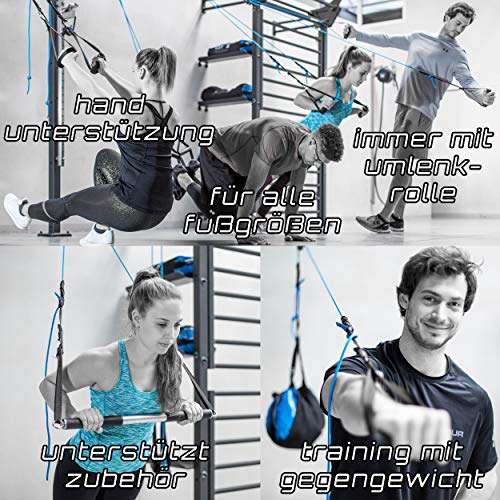 aeroSling Sling Trainer Elite, Suspension Trainer para el Entrenamiento de Todo el Cuerpo con su Propio Peso Corporal, Incluyendo DVD de Fitness Online con Planes de Entrenamiento, Anclaje de Puerta