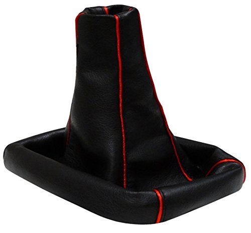 AERZETIX: Funda para palanca de cambios de piel sintética negro/rojo AERZETIX: Funda para palanca de cambios de piel sintética negro/rojo