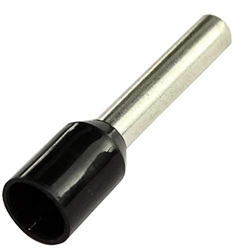 AERZETIX - Juego de 50 - Punteras para cables eléctrico - Aislado - en cobre - 1.5mm² - 10mm - Color negro - para crimpar - C43891 AERZETIX - Juego de 50 - Punteras para cables eléctrico - Aislado - en cobre - 1.5mm² - 10mm - Color negro - para crimpar - C43891