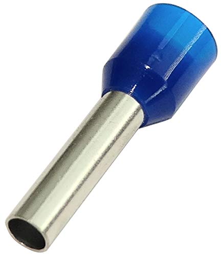 AERZETIX - Juego de 50 - Punteras para Cables eléctrico - Aislado - en Cobre - 2.5mm² - 10mm - Color Azul - para crimpar - C43887 AERZETIX - Juego de 50 - Punteras para Cables eléctrico - Aislado - en Cobre - 2.5mm² - 10mm - Color Azul - para crimpar - C43887