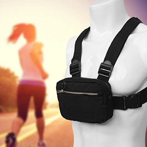 Aesy Bolsas de Chaleco Táctico para Hombres Mujeres, Mochila del Aparejo del Pecho, Bolso Bandolera Ajustable Hip Hop Bolsillos, Paquetes Funcionales de la Cintura (Negro-2#) Aesy Bolsas de Chaleco Táctico para Hombres Mujeres, Mochila del Aparejo del Pecho, Bolso Bandolera Ajustable Hip Hop Bolsillos, Paquetes Funcionales de la Cintura (Negro-2#)