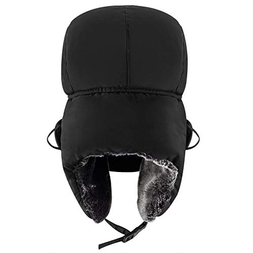 Aesy Sombrero de Invierno, Sombrero de Felpa, Invierno Gorros Rusos de Soldado, Caliente Gorro, Ushanka Oreja Solapa Barbilla Correa y A Prueba de Viento Máscara