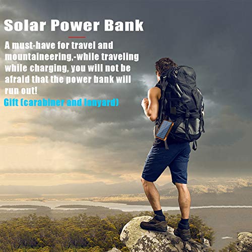 AEU Power Bank 50000Mah 2020 Nueva Versión Batería Externa Carga Rápida PD18W, Cargador Solar con Carga Inalambrica, 4 Salidas USB Y 1 USB-C LED Linterna SOS 3 Modos para Teléfono Móvil, Tableta