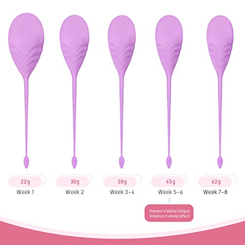 AFAC Bolas Chinas Suelo Pelvico Kegel, 5 Bolas Chinas Mujer con Boîte de Rangement Portable, IPX8 Impermeable Silicona Médica