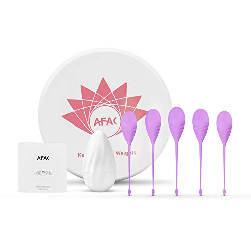 AFAC Bolas Chinas Suelo Pelvico Kegel, 5 Bolas Chinas Mujer con Boîte de Rangement Portable, IPX8 Impermeable Silicona Médica