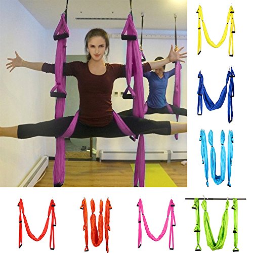 Afittel0 Hamaca de Yoga, Yoga antigravedad Pilates Flying Swing Hamaca de Yoga con Eslinga y Bolsa de Almacenamiento de Tela para niños o Adultos Afittel0 Hamaca de Yoga, Yoga antigravedad Pilates Flying Swing Hamaca de Yoga con Eslinga y Bolsa de Almacenamiento de Tela para niños o Adultos