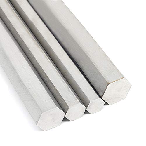 AFuex Barra de Varilla de Aluminio Hexagonal - Barra Maciza de Aluminio 6061 Longitud 300 mm,H16mm*L300mm