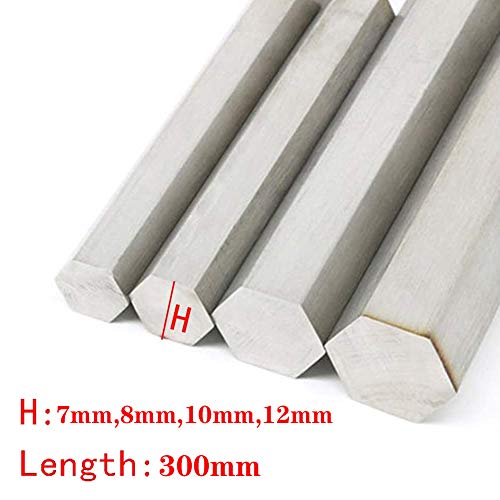 AFuex Barra de Varilla Hexagonal de Aluminio - Barra Maciza de Aluminio 6061,H12mm*L300mm AFuex Barra de Varilla Hexagonal de Aluminio - Barra Maciza de Aluminio 6061,H12mm*L300mm