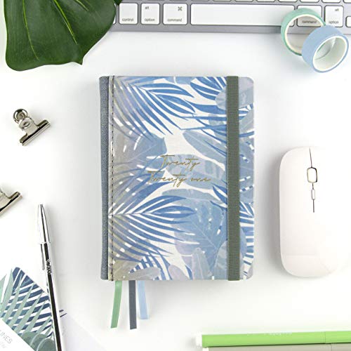 Agenda 2021 Blue Palm - Día Página - 420 Páginas - Tamaño A6-12,5 x 17 cm - Takenote Agendas