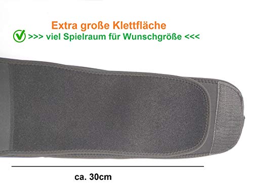 AGIA TEX Germany - Faja lumbar elástica de neopreno S = 60 – 75 cm de contorno abdominal negro
