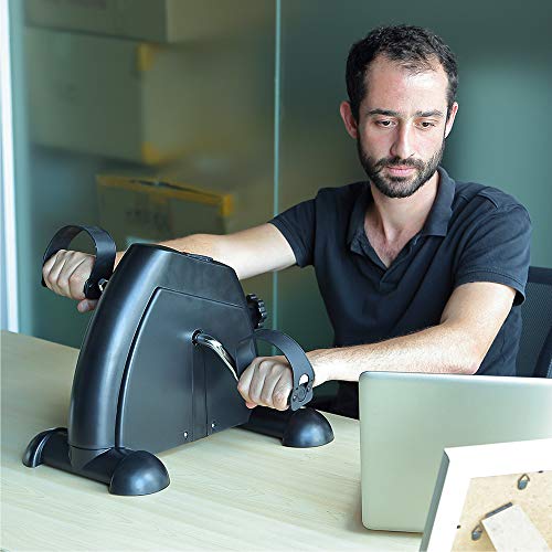 AGM Mini Pedal de Ejercicio Estaticos para Bicicleta de Ejercicio para Brazos y Piernas con Pantalla LCD y Resistencia Ajustable, Ciclo de Resistencia en Interiores (Negro) AGM Mini Pedal de Ejercicio Estaticos para Bicicleta de Ejercicio para Brazos y Piernas con Pantalla LCD y Resistencia Ajustable, Ciclo de Resistencia en Interiores (Negro)