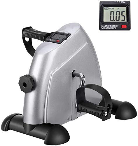AGM Mini Pedal de Ejercicio Estaticos para Bicicleta de Ejercicio para Brazos y Piernas con Pantalla LCD y Resistencia Ajustable, Ciclo de Resistencia en Interiores (Plata) AGM Mini Pedal de Ejercicio Estaticos para Bicicleta de Ejercicio para Brazos y Piernas con Pantalla LCD y Resistencia Ajustable, Ciclo de Resistencia en Interiores (Plata)