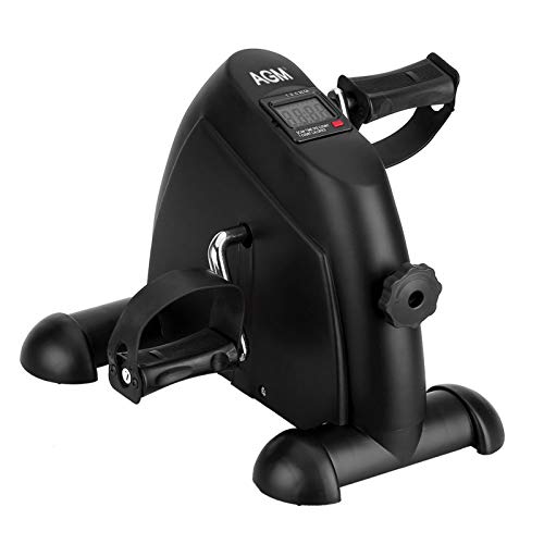 AGM Mini Pedal de Ejercicio para Bicicleta de Ejercicio para Brazos y Piernas con Pantalla LCD, Ciclo de Resistencia en Interiores, Color Plateado y Negro AGM Mini Pedal de Ejercicio para Bicicleta de Ejercicio para Brazos y Piernas con Pantalla LCD, Ciclo de Resistencia en Interiores, Color Plateado y Negro