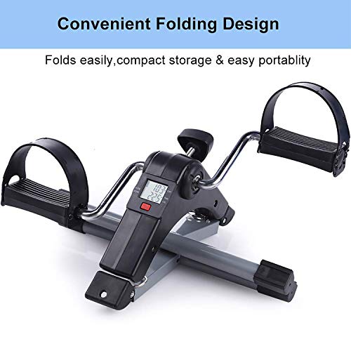 AGM Pedales Estaticos, Mini Bicicleta Estática, Pedaleador Plegable LCD Pantalla, Máquinas de Piernas para Entrenamiento de Brazos y Piernas Resistencia Ajustable (Negro C) AGM Pedales Estaticos, Mini Bicicleta Estática, Pedaleador Plegable LCD Pantalla, Máquinas de Piernas para Entrenamiento de Brazos y Piernas Resistencia Ajustable (Negro C)