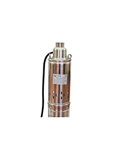 AgoraDirect - Bomba De Agua Sumergible Para Pozo Profundo, 1100W, 2.28m3/h, Acero Inoxidable, Profundidad Máxima 155m, Cable Eléctrico 15m, 2850RPM, IP68, Bomba Eléctrica 1"