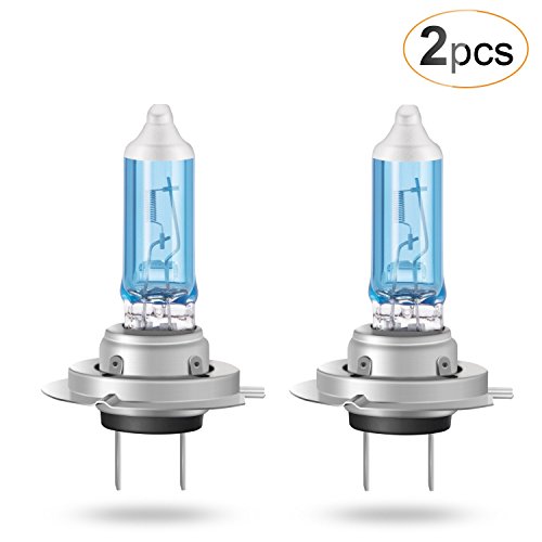 AGPTEK 2x H7 Bombilla Para Faros Delanteros 12V 55W, Super Blanco Lámpara Halógena 6000K, Blanco Frío AGPTEK 2x H7 Bombilla Para Faros Delanteros 12V 55W, Super Blanco Lámpara Halógena 6000K, Blanco Frío
