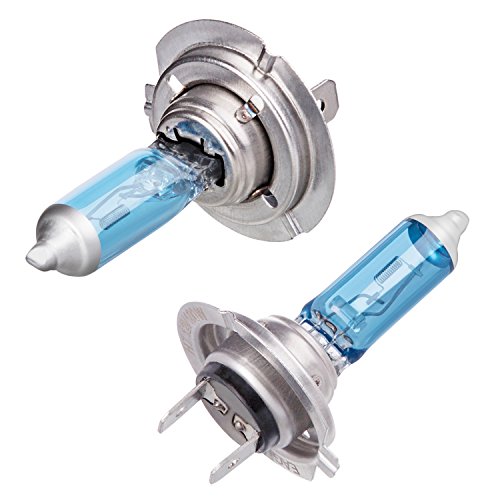 AGPTEK 2x H7 Bombilla Para Faros Delanteros 12V 55W, Super Blanco Lámpara Halógena 6000K, Blanco Frío AGPTEK 2x H7 Bombilla Para Faros Delanteros 12V 55W, Super Blanco Lámpara Halógena 6000K, Blanco Frío
