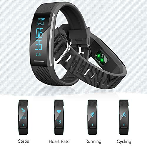 AGPTEK Pulsera de Actividad Inteligente Impermeable IP67, Reloj Deportivo con GPS Podómetro, Monitor de Ritmo, Calorías, Sueño Notificación etc para Hombre Mujer Niños, Negro C11 AGPTEK Pulsera de Actividad Inteligente Impermeable IP67, Reloj Deportivo con GPS Podómetro, Monitor de Ritmo, Calorías, Sueño Notificación etc para Hombre Mujer Niños, Negro C11