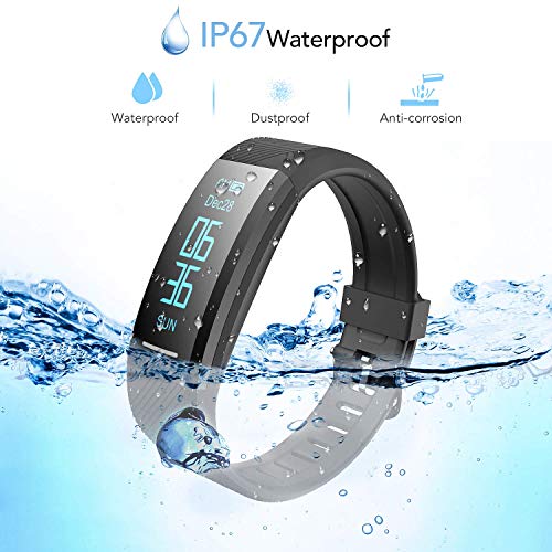 AGPTEK Pulsera de Actividad Inteligente Impermeable IP67, Reloj Deportivo con GPS Podómetro, Monitor de Ritmo, Calorías, Sueño Notificación etc para Hombre Mujer Niños, Negro C11 AGPTEK Pulsera de Actividad Inteligente Impermeable IP67, Reloj Deportivo con GPS Podómetro, Monitor de Ritmo, Calorías, Sueño Notificación etc para Hombre Mujer Niños, Negro C11