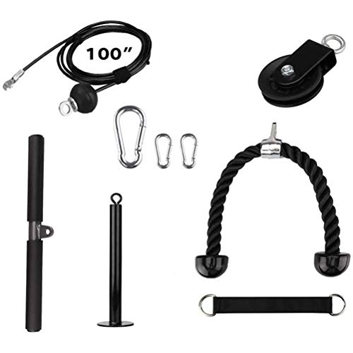 Ahagut Sistema de polea Fitness DIY Pin de Carga Levantamiento de tríceps Cuerda Brazo Blaster Equipo de Fuerza de Mano para bíceps Tríceps Entrenamiento de Gimnasio en casa