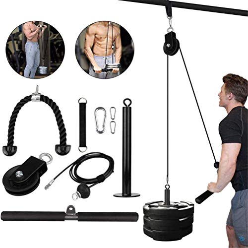 Ahagut Sistema de polea Fitness DIY Pin de Carga Levantamiento de tríceps Cuerda Brazo Blaster Equipo de Fuerza de Mano para bíceps Tríceps Entrenamiento de Gimnasio en casa Ahagut Sistema de polea Fitness DIY Pin de Carga Levantamiento de tríceps Cuerda Brazo Blaster Equipo de Fuerza de Mano para bíceps Tríceps Entrenamiento de Gimnasio en casa